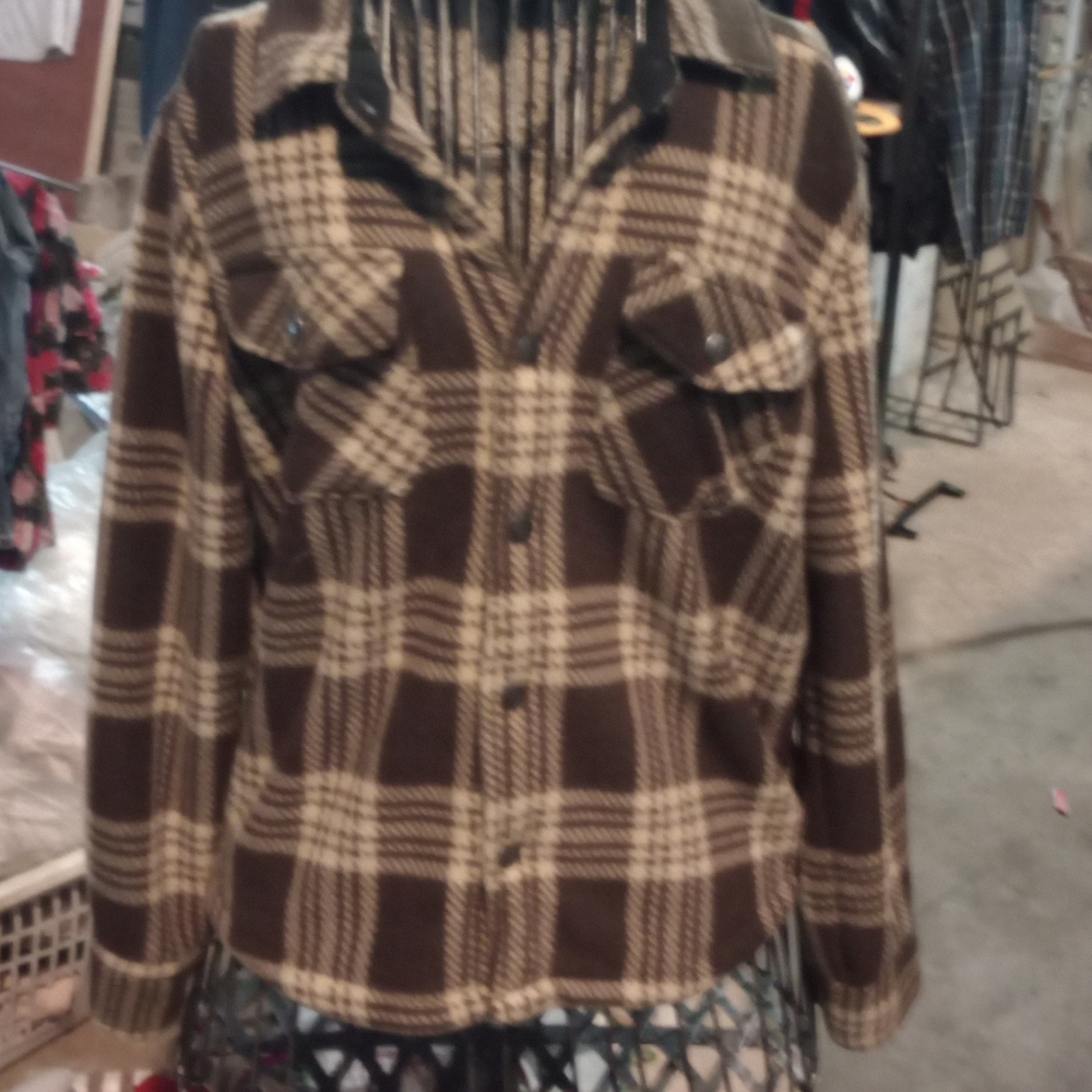 Eddie Bauer Brown Plaid Kids Jacket